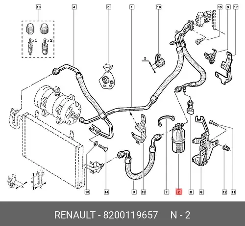 Осушитель кондиционера RENAULT 8200119657