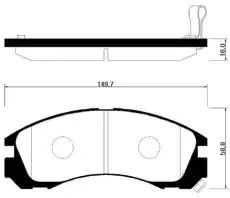 Тормозные колодки дисковые HSB HP0025