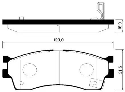 Тормозные колодки дисковые передняя ось HSB HP1008