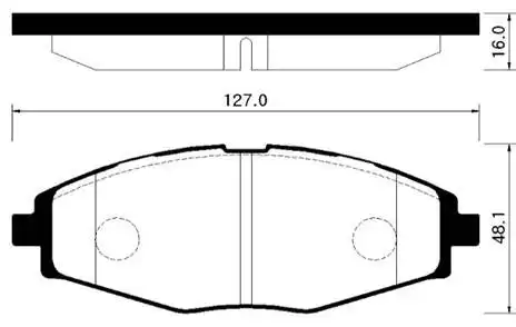 Тормозные колодки дисковые передняя ось HSB HP2002