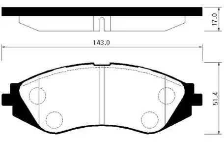 Тормозные колодки дисковые передняя ось HSB HP2005