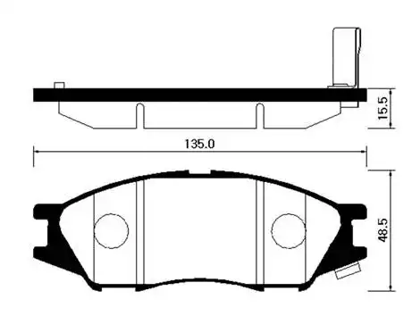 Тормозные колодки дисковые передняя ось HSB HP3004