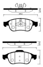 Тормозные колодки дисковые HSB HP3009