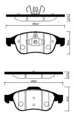Тормозные колодки дисковые HSB HP3009
