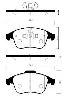 Тормозные колодки дисковые HSB HP3013