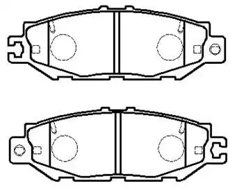 Тормозные колодки дисковые задняя ось HSB HP5072