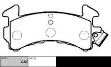Тормозные колодки дисковые CTR CKG-4
