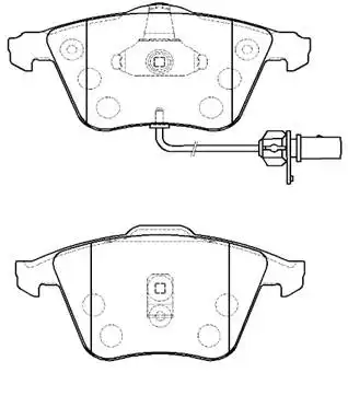 Тормозные колодки дисковые передняя ось HSB HP5254