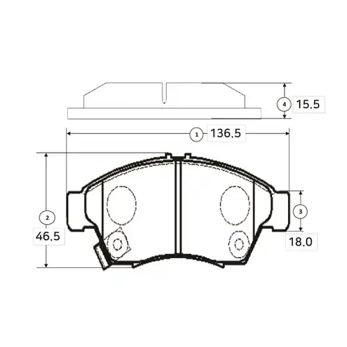 Тормозные колодки дисковые CTR CKS-3