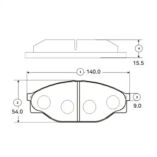 Тормозные колодки дисковые CTR CKT-132