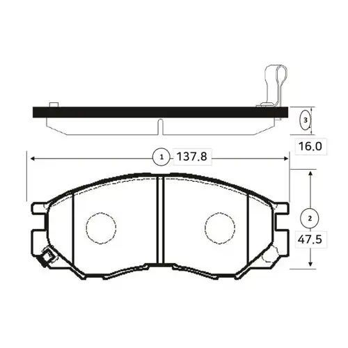 Тормозные колодки дисковые CTR CKM-52