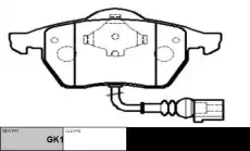 Тормозные колодки дисковые CTR CKVW-56