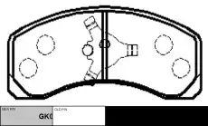 Тормозные колодки дисковые CTR CKF-50