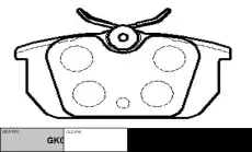 Тормозные колодки дисковые CTR CKFI-17