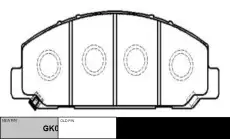 Тормозные колодки дисковые CTR CKG-60