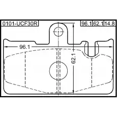 Тормозные колодки дисковые FEBEST 0101-UCF30R