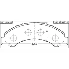 Тормозные колодки дисковые FEBEST 0201-W41F