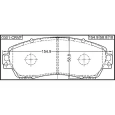 Тормозные колодки дисковые FEBEST 0301-CRVF