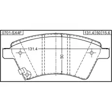 Тормозные колодки дисковые FEBEST 0701-SX4F