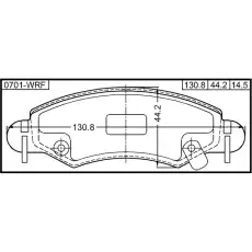 Тормозные колодки дисковые FEBEST 0701-WRF