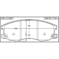 Тормозные колодки дисковые FEBEST 1001-C100F