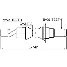 Вал приводной в сборе FEBEST 1012-V200MTRH