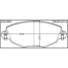 Тормозные колодки дисковые FEBEST 2101-GEF