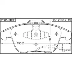 Тормозные колодки дисковые FEBEST 2301-TIGF