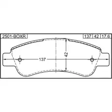 Тормозные колодки дисковые FEBEST 2501-BOXR