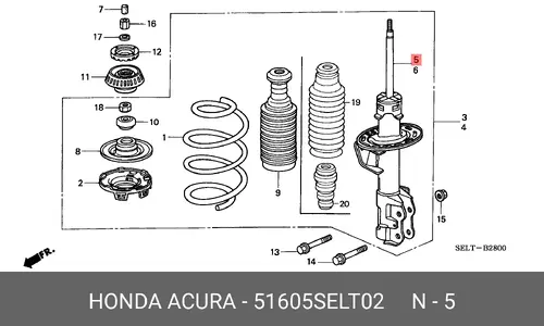 амортизатор 51605SELT02 HONDA