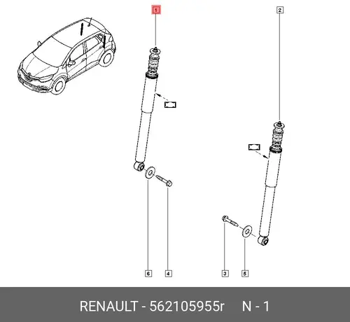 амортизатор 562105955R RENAULT