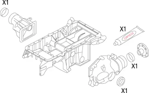 Gasket Set, differential 19535862 CORTECO