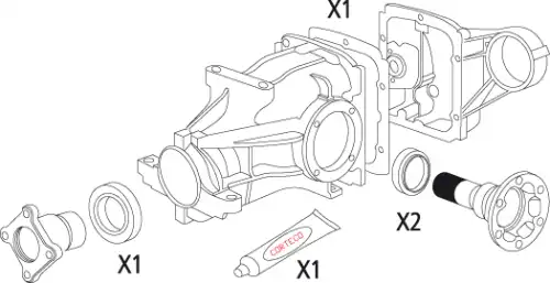 Gasket Set, differential 19536199 CORTECO