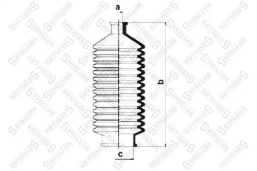 пыльник рейки рулевой!\ Honda Civic/Ballade <83 14-37001-SX STELLOX