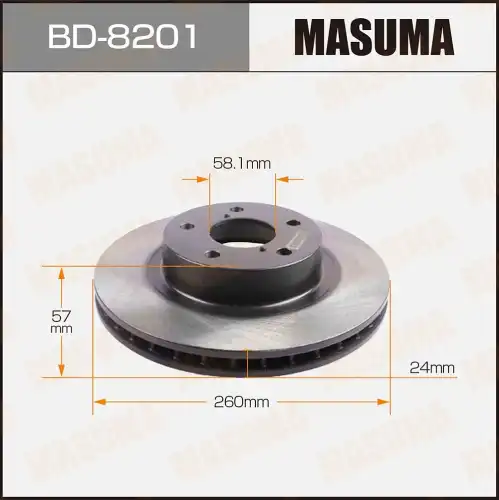 Тормозной диск MASUMA BD-8201
