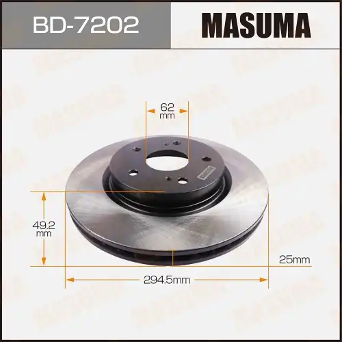 Тормозной диск MASUMA BD-7202