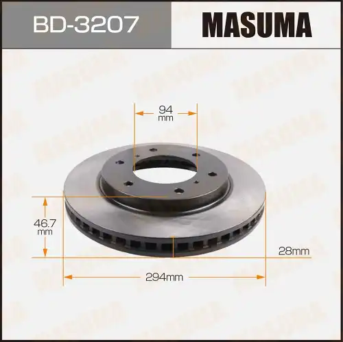 Тормозной диск MASUMA BD-3207