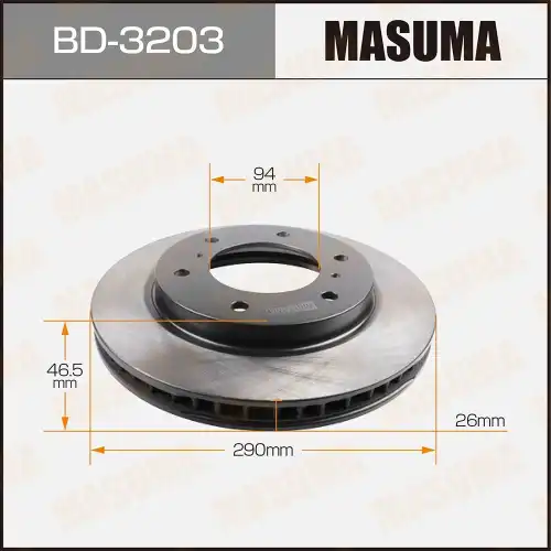 Тормозной диск MASUMA BD-3203
