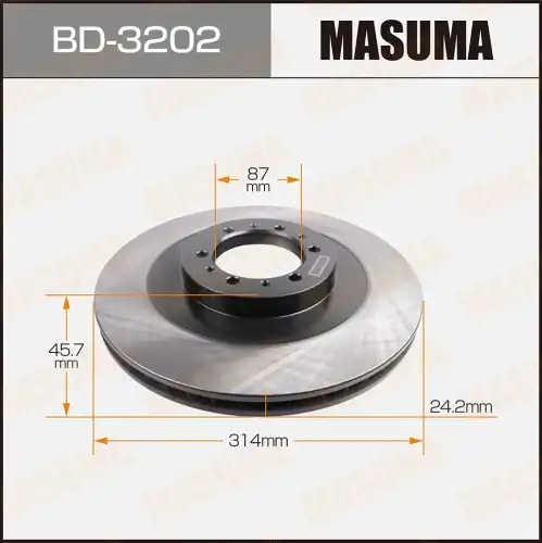 Тормозной диск MASUMA BD-3202