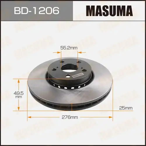 Тормозной диск MASUMA BD-1206