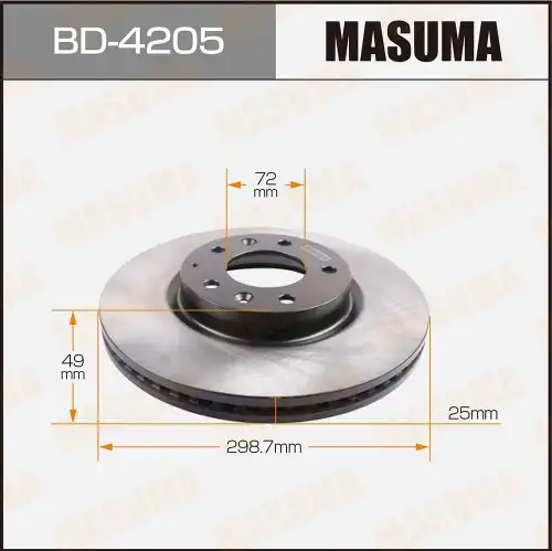 Тормозной диск MASUMA BD-4205