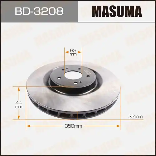 Тормозной диск MASUMA BD-3208