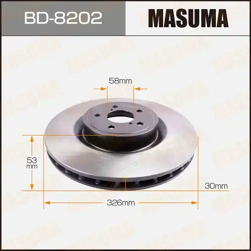 Тормозной диск MASUMA BD-8202