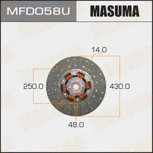 Диск сцепления MASUMA MFD058U