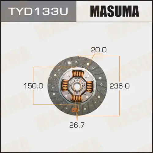 Диск сцепления MASUMA TYD133U