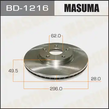 Тормозной диск MASUMA BD-1216