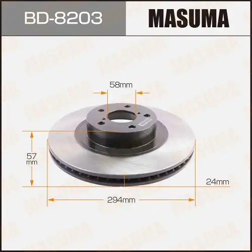 Тормозной диск MASUMA BD-8203