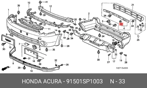  91501SP1003 КЛИПСА xHONDA