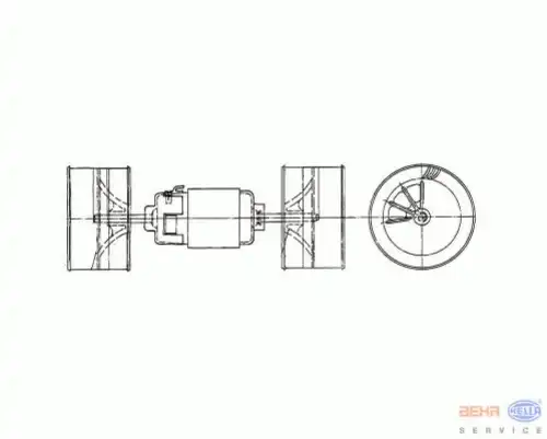 Вентилятор отопителя HELLA 8EW 009 160-491