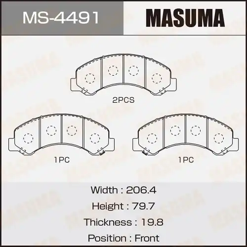 Тормозные колодки дисковые MASUMA MS-4491